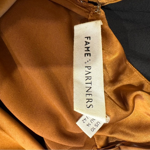 Fame & Partners Satin Strappy Cowl Neck Dress - Picture 4 of 5